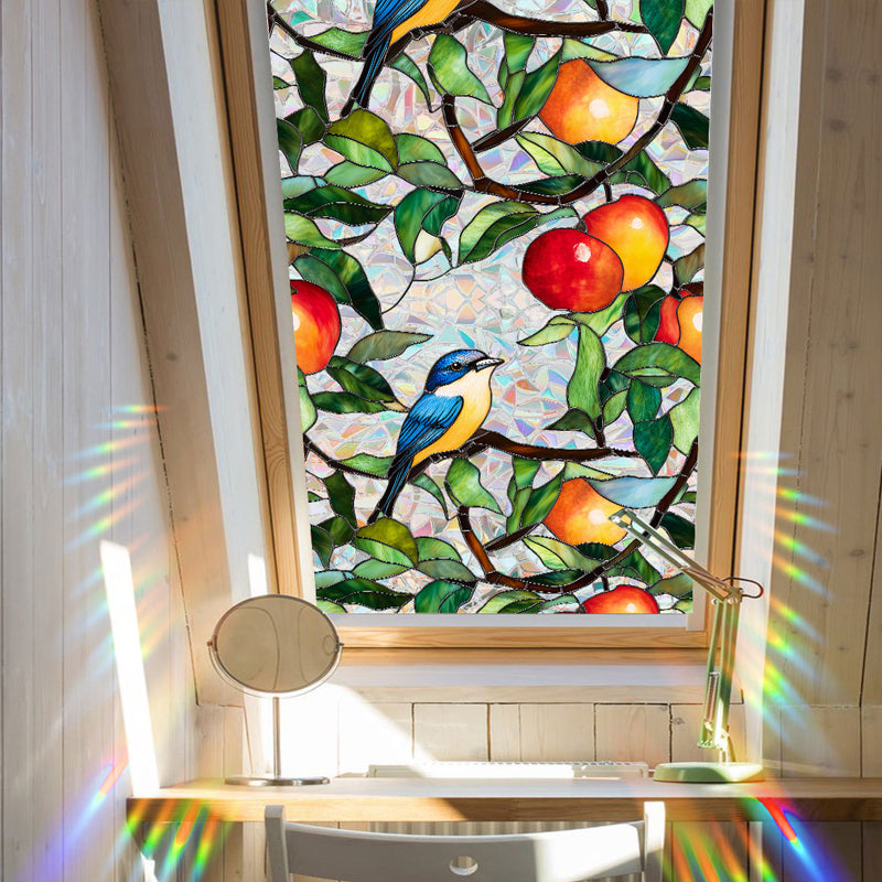 Colorful rainbow static glass sticker