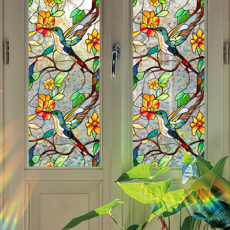 Colorful rainbow static glass sticker