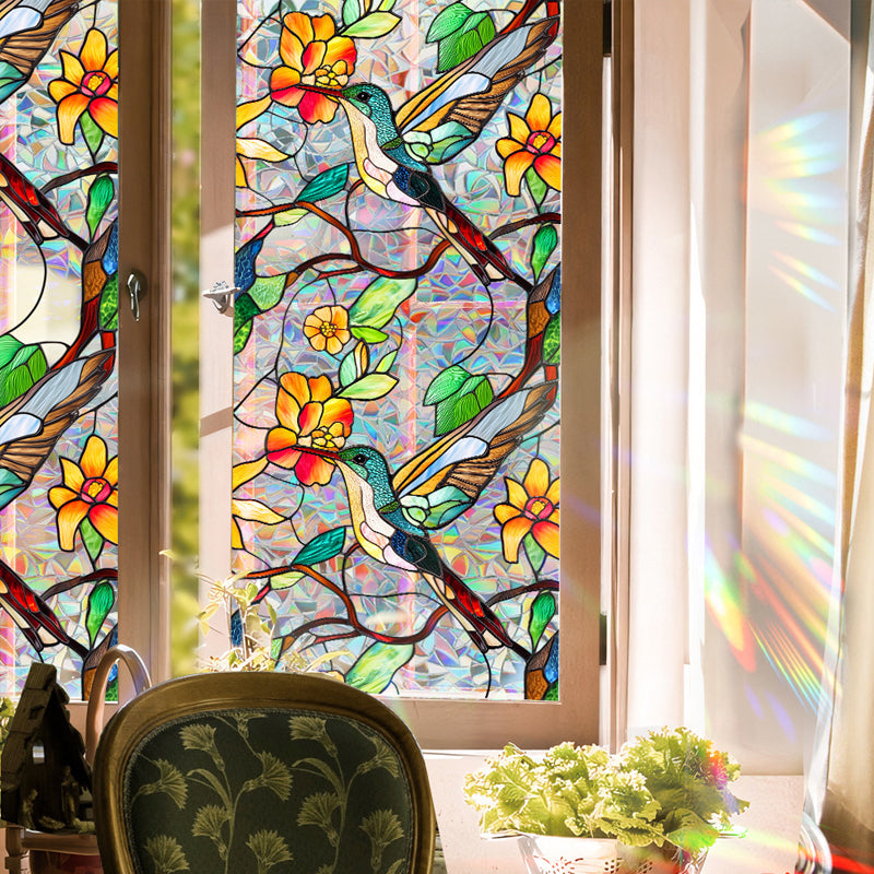 Colorful rainbow static glass sticker