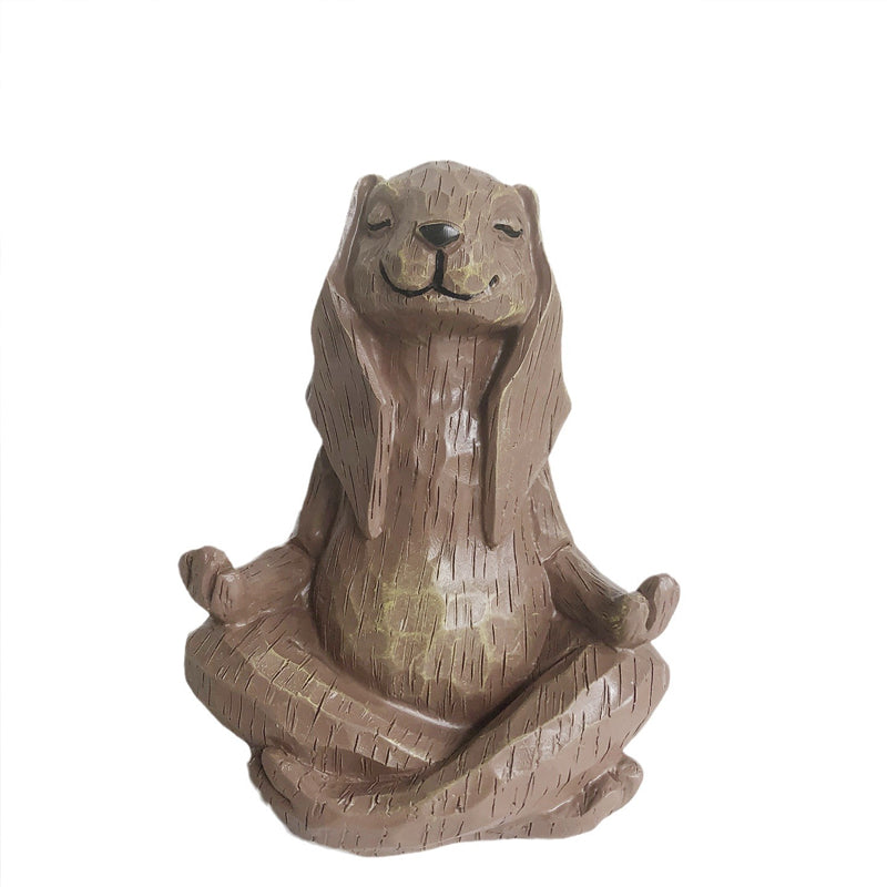 Cute American long-eared rabbit resin ornaments