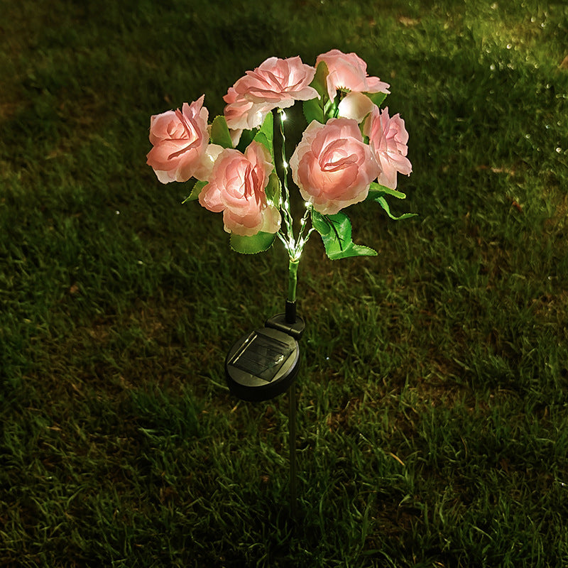 Solar-Powered 7-Head LED Rose Garden Light