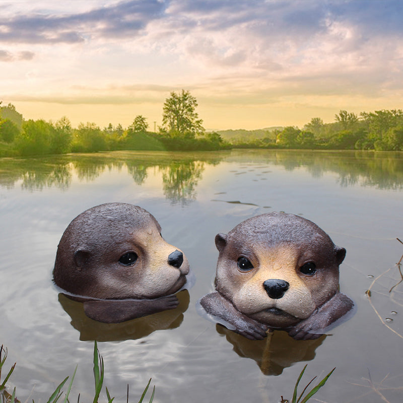 Smart floating otter garden ornaments