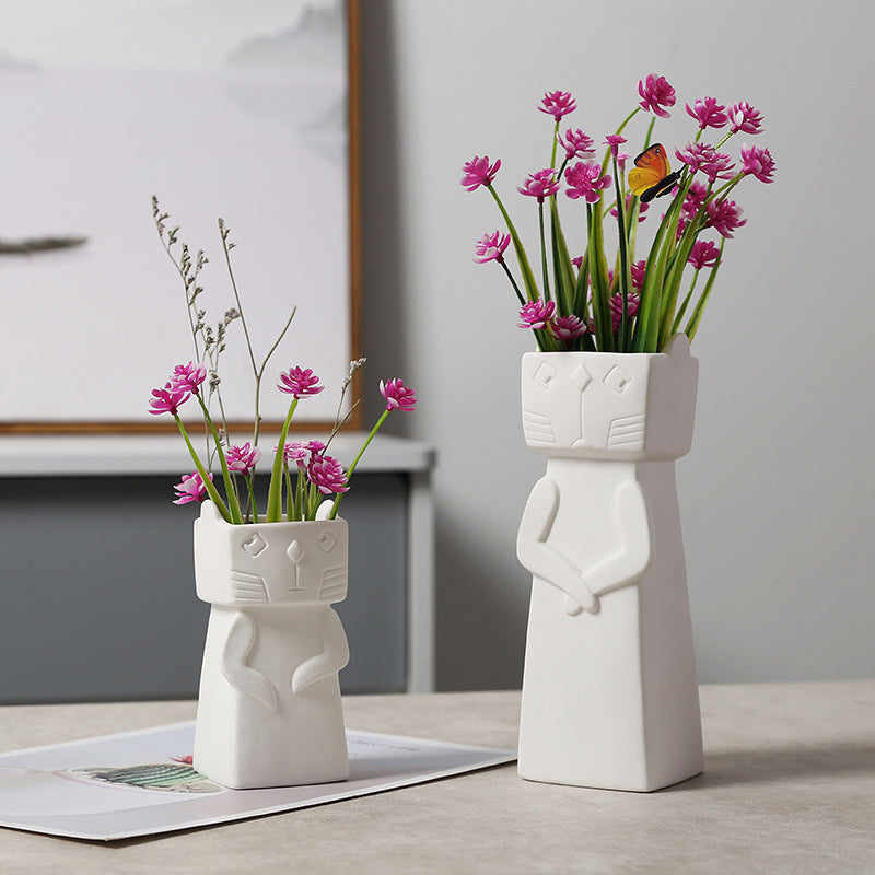 Simple European style ceramic vase ornaments