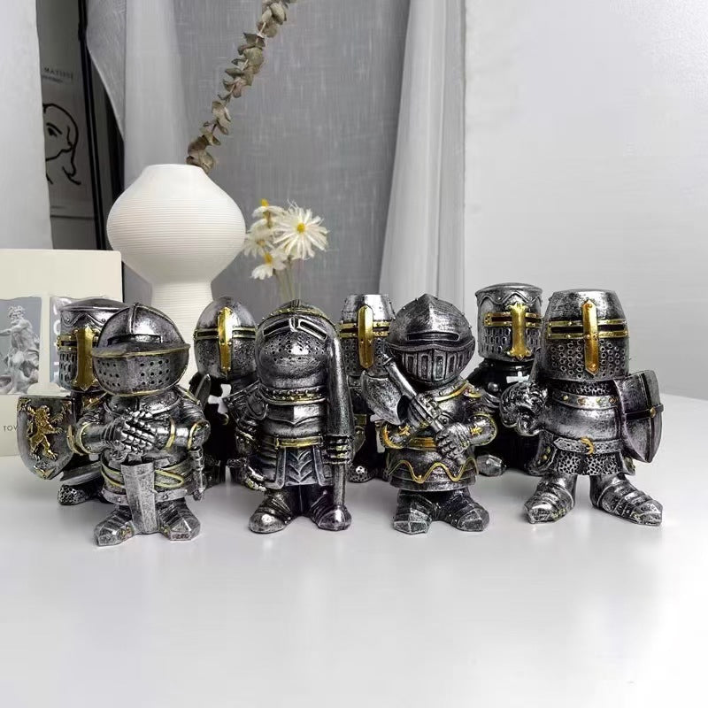 Dwarf Knight Resin Sculpture Ornament