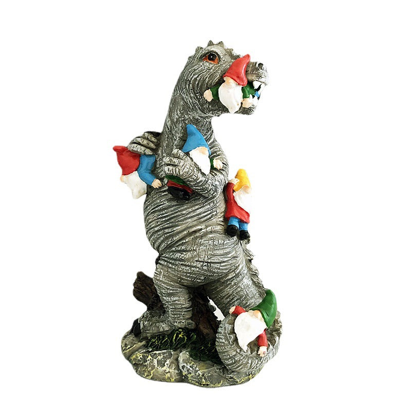 Dinosaur dwarf statue