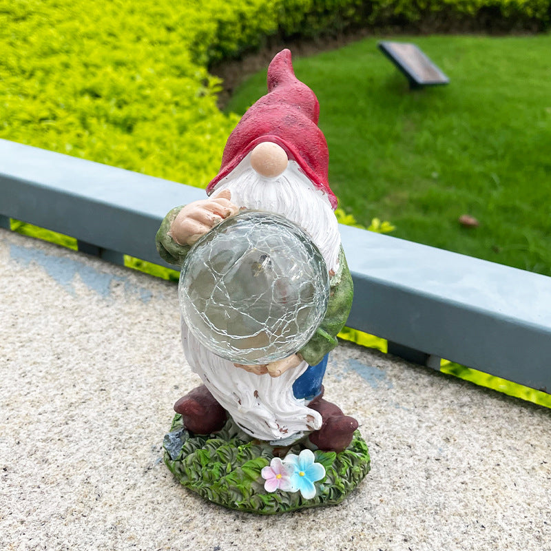 Solar resin garden light