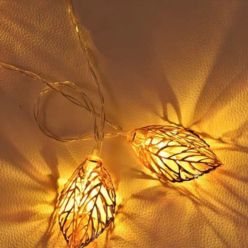 Golden Leaf Christmas LED Light String