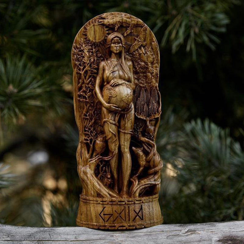Greek goddess statue pagan altar garden sculpture