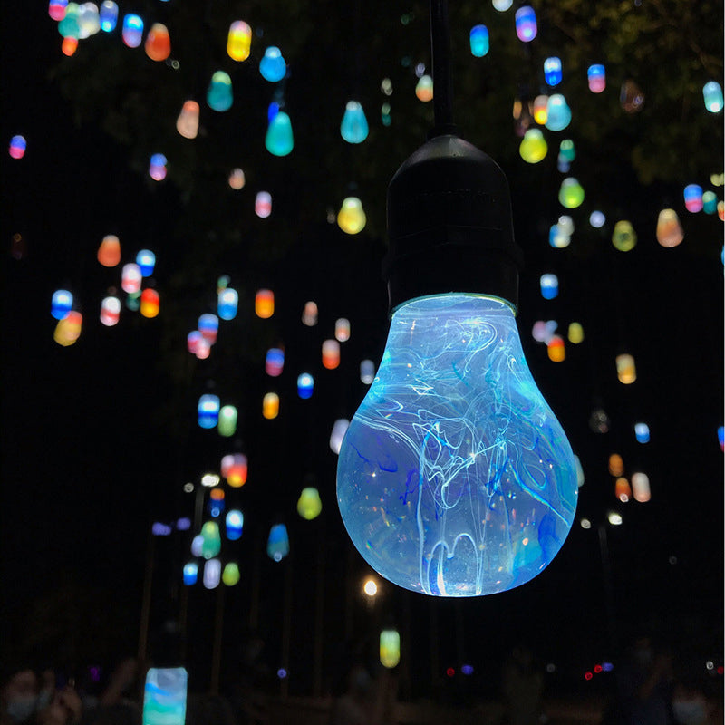 Wishing Lamp LED Colorful Amber Glass Lamp