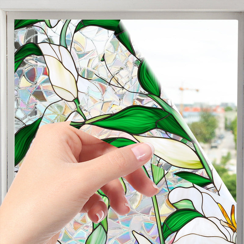 Colorful rainbow static glass sticker