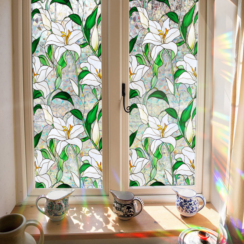 Colorful rainbow static glass sticker