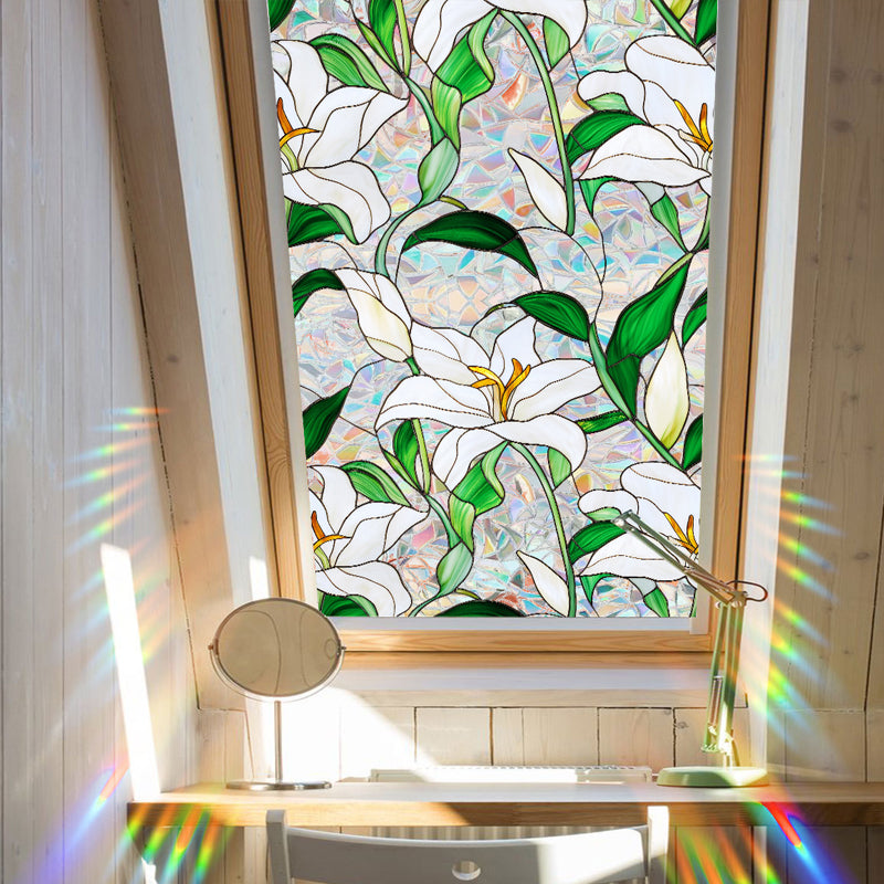 Colorful rainbow static glass sticker