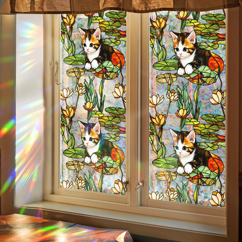Colorful rainbow static glass sticker
