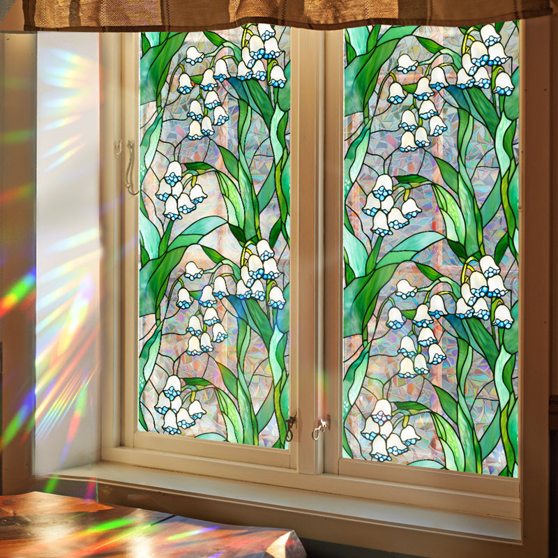 Colorful rainbow static glass sticker
