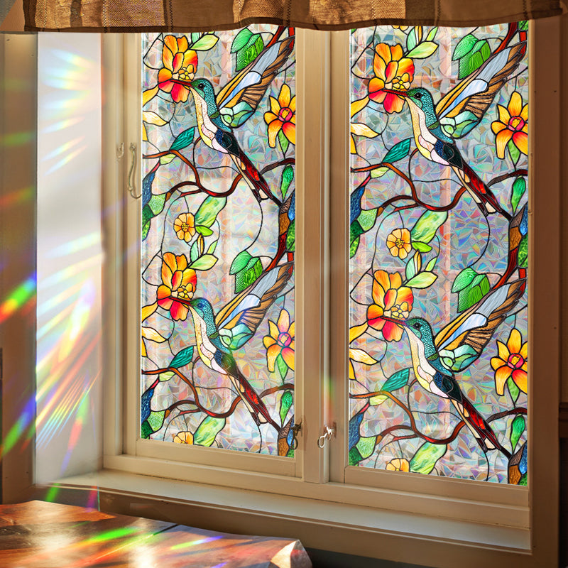Colorful rainbow static glass sticker
