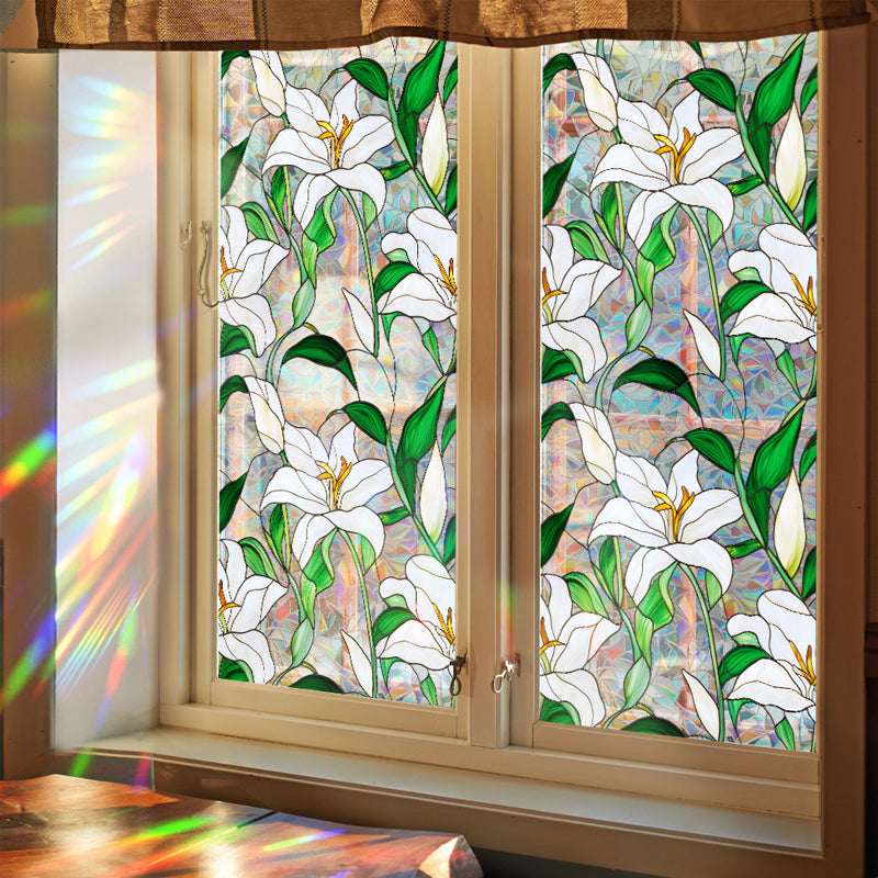 Colorful rainbow static glass sticker