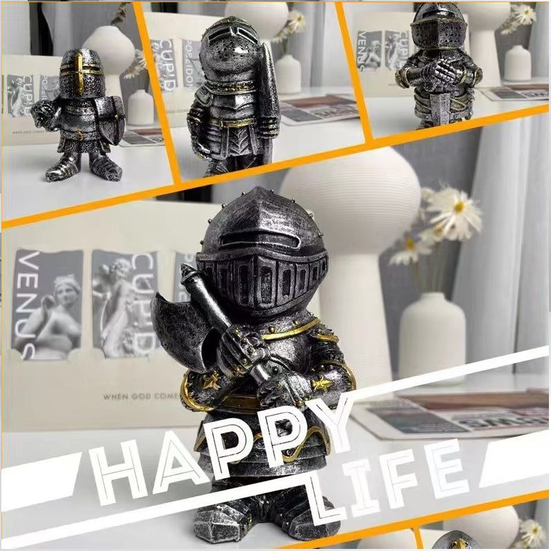 Dwarf Knight Resin Sculpture Ornament