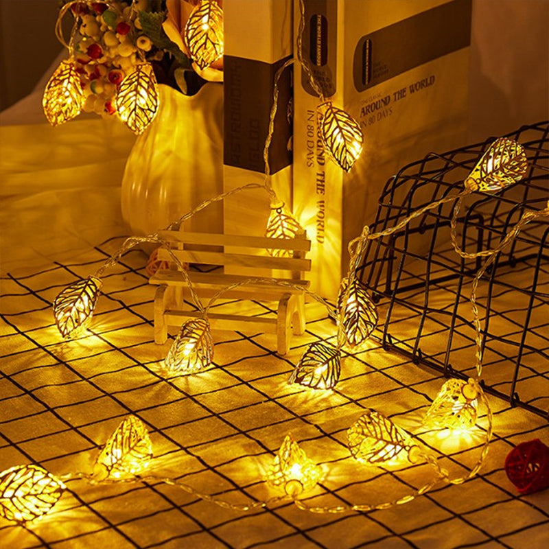 Golden Leaf Christmas LED Light String