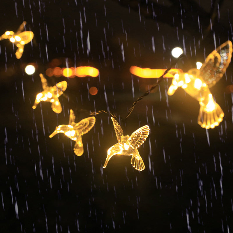 Solar Hummingbird String Lights