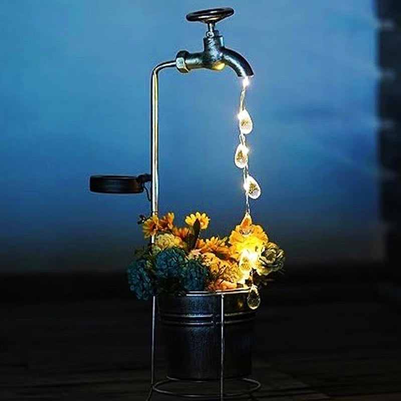 Solar Light Flower Pot Garden Decorative Light