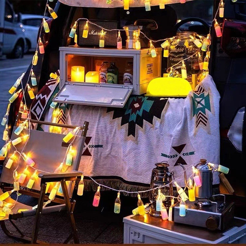 LED Cracked Beer Bottle String Lights
