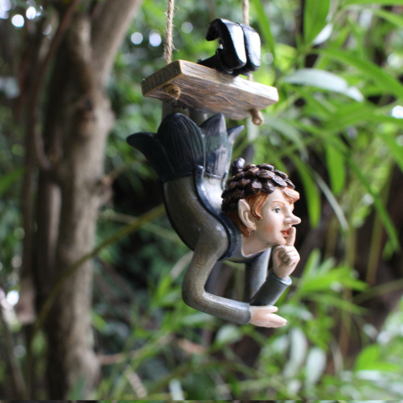 Resin swing fairy tree hanging