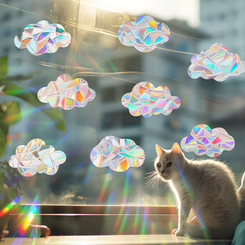 Colorful rainbow prism electrostatic glass sticker