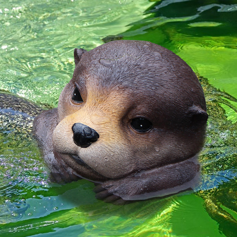Smart floating otter garden ornaments