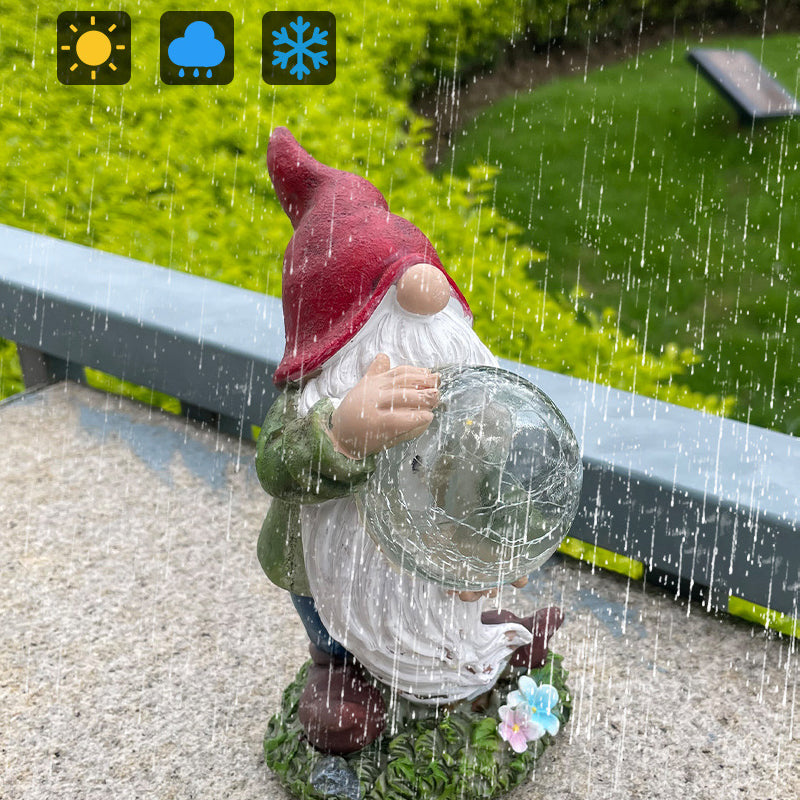 Solar resin garden light