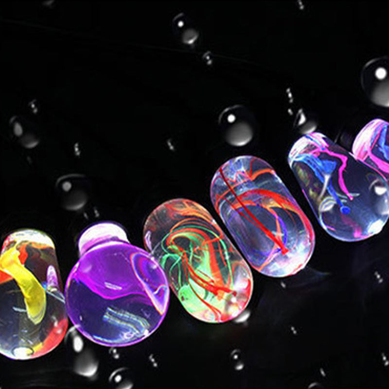 Wishing Lamp LED Colorful Amber Glass Lamp