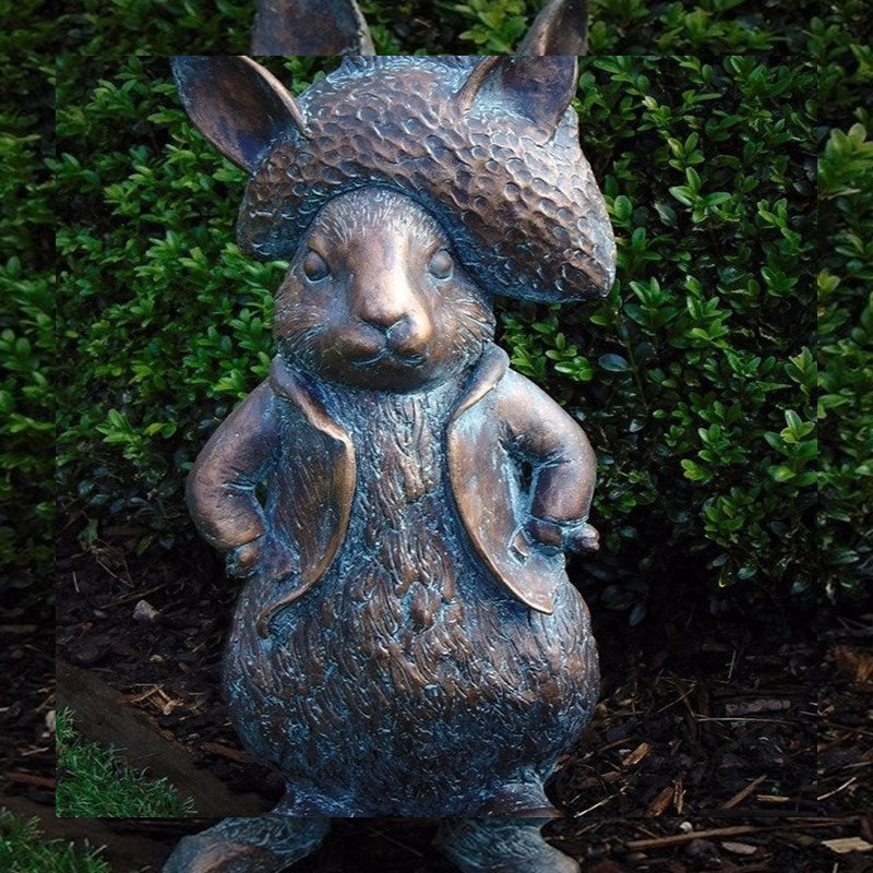 European style handmade resin cartoon animal garden ornaments