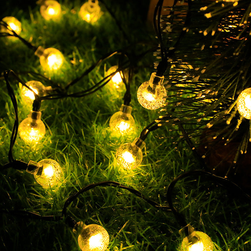 Outdoor Waterproof Solar-Powered LED Bubble String Lights
