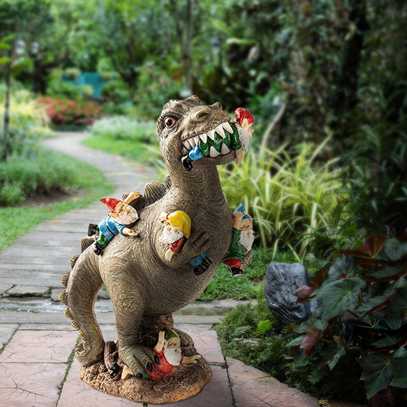 Outdoor Garden Dinosaur Dwarf Statue Decorative Resin Ornaments