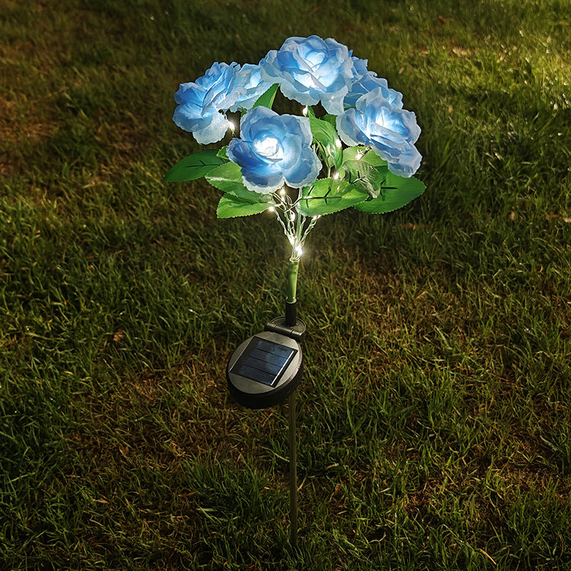 Solar-Powered 7-Head LED Rose Garden Light