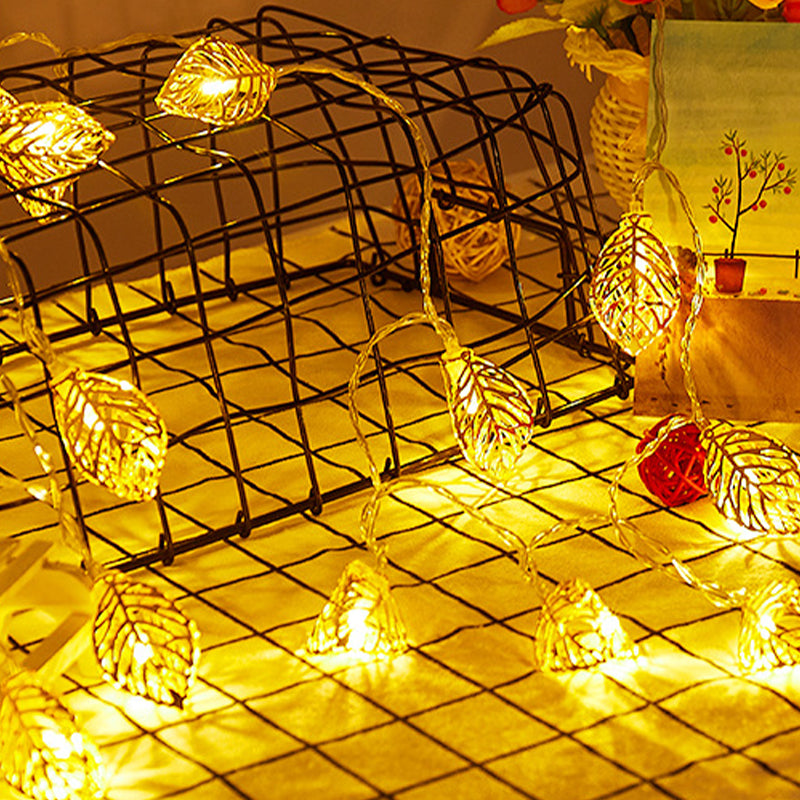 Golden Leaf Christmas LED Light String