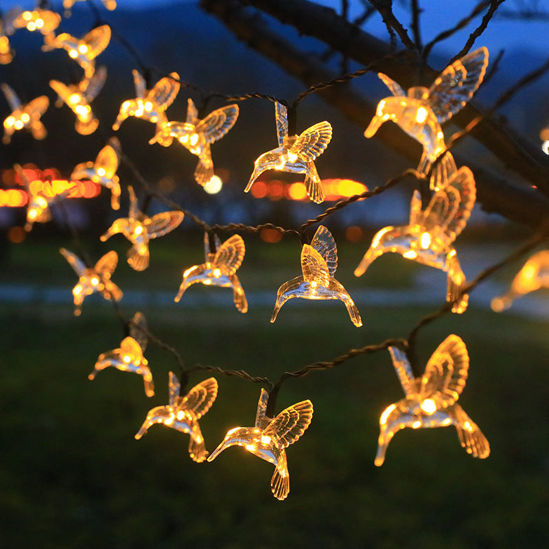 Solar Hummingbird String Lights