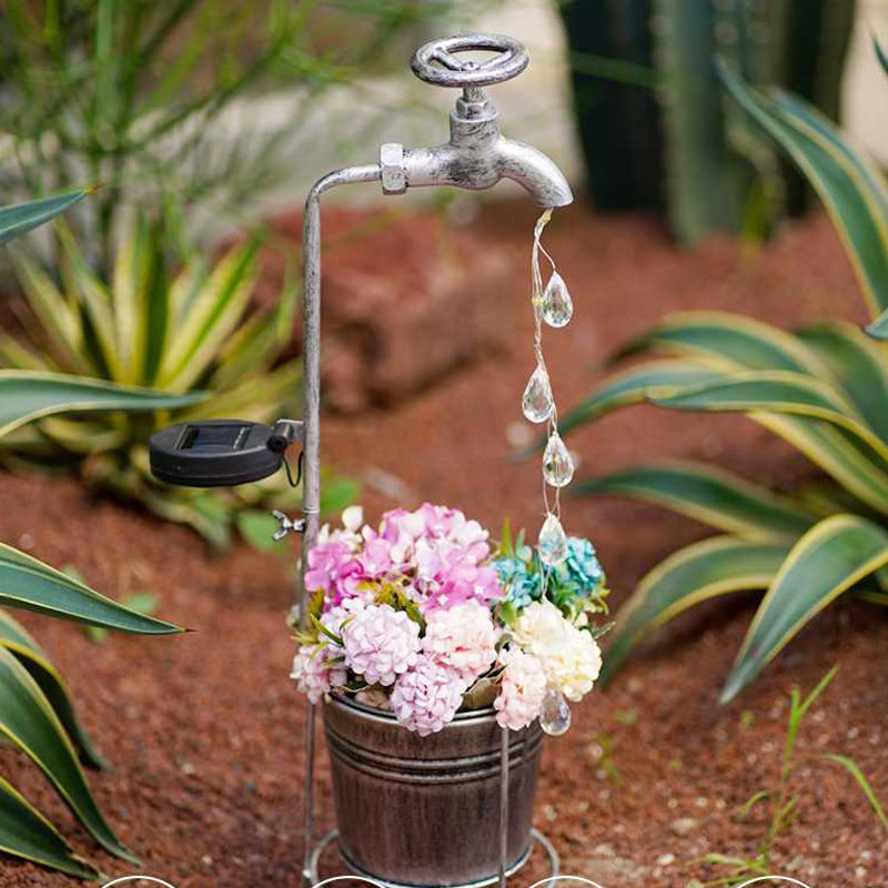 Solar Light Flower Pot Garden Decorative Light