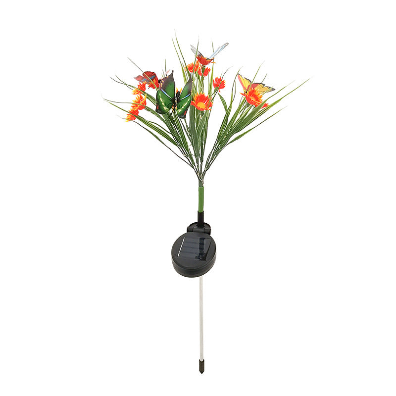 Solar-Powered LED Decorative Garden Flower Stake Light