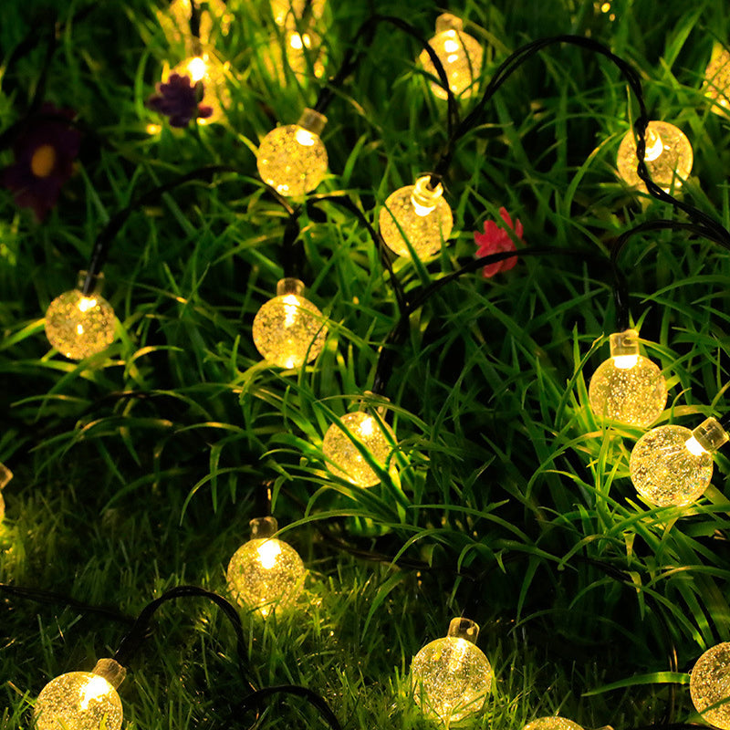 Outdoor Waterproof Solar-Powered LED Bubble String Lights