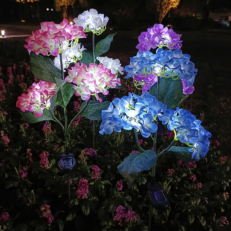 Solar Hydrangea Flower Lights
