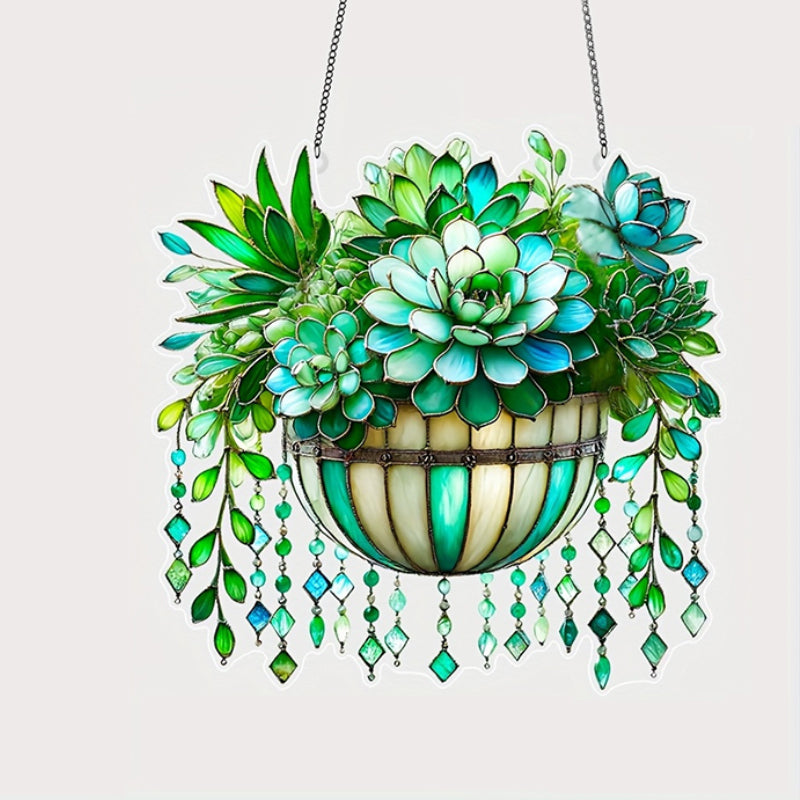 Acrylic 2D flat pendant ornament sun catcher