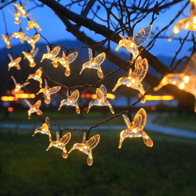 Solar Hummingbird String Lights