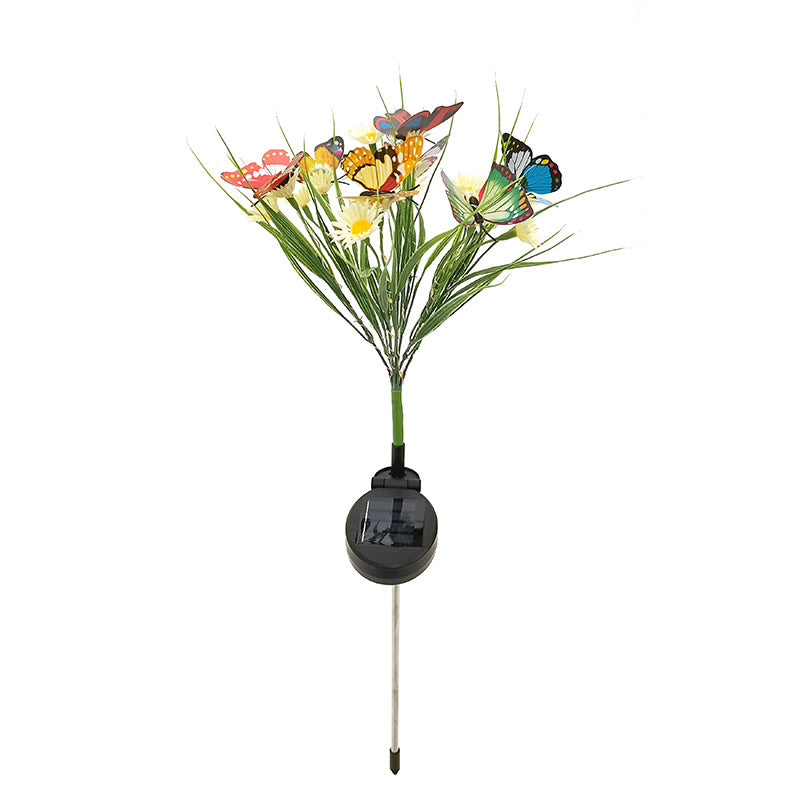 Solar-Powered LED Decorative Garden Flower Stake Light