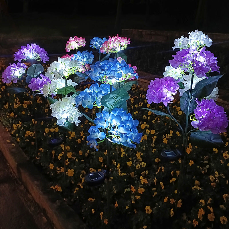 Solar Hydrangea Flower Lights