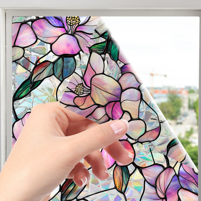 Colorful rainbow static glass sticker