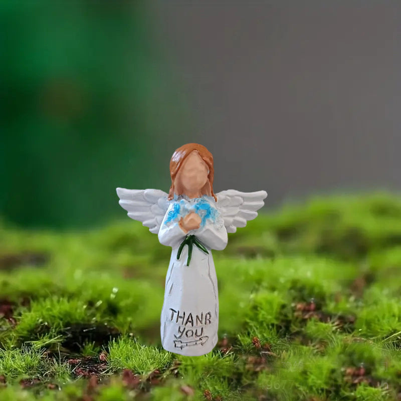 Miniature Landscape Decoration Resin Angel Statue Series