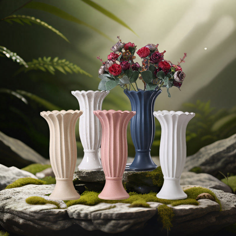 Roman column ceramic vase