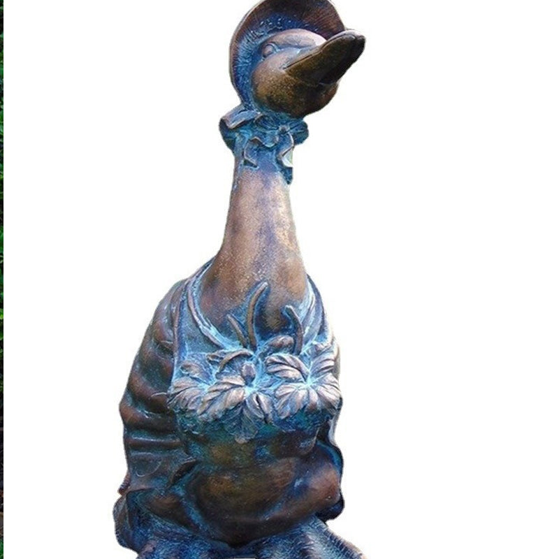 European style handmade resin cartoon animal garden ornaments