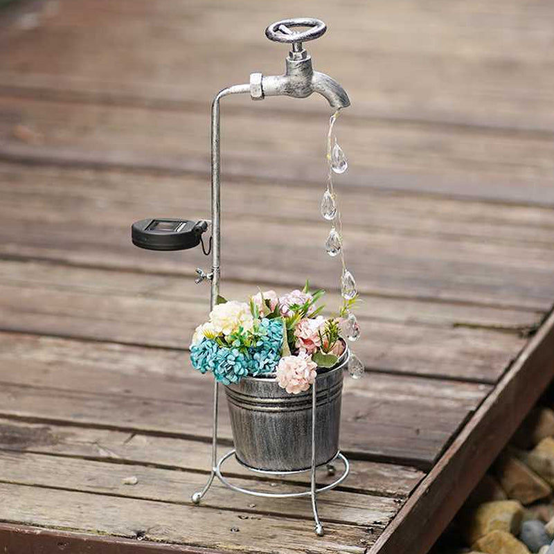 Solar Light Flower Pot Garden Decorative Light