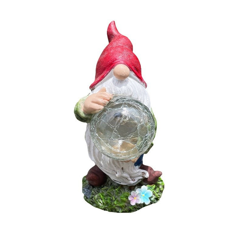 Solar resin garden light